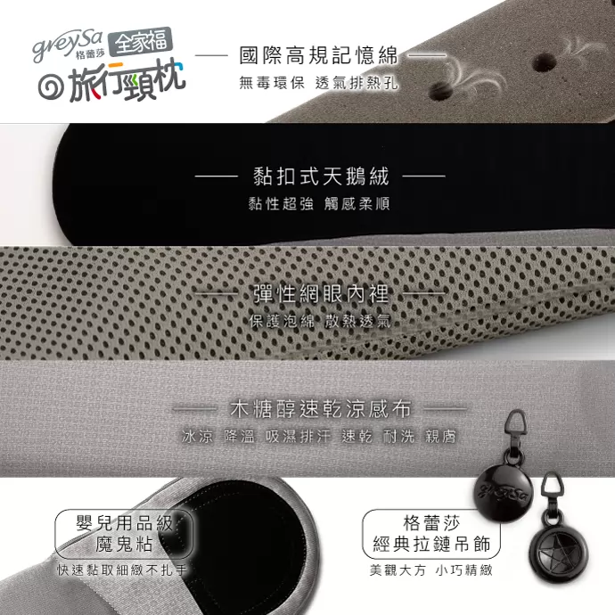 旅行頸枕各項細節特寫