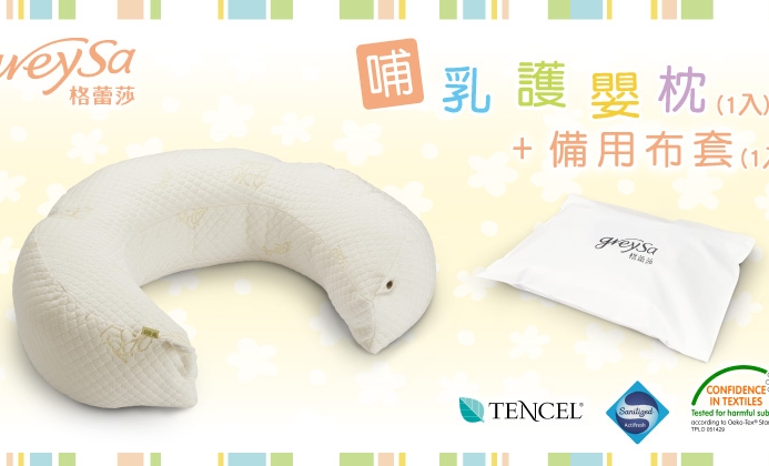 GreySa格蕾莎【哺乳護嬰枕1入】+【備用布套1入】超值組合